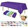 ZIMPLEWARE Premium Purple Plastic Table Cloth Disposable 6 Pk Plastic Tablecloths for Rectangle Tables 54in x 108in Party Table Cloths Disposable for 6ft to 8ft Rectangle Tables