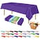 ZIMPLEWARE Premium Purple Plastic Table Cloth Disposable 6 Pk Plastic Tablecloths for Rectangle Tables 54in x 108in Party Table Cloths Disposable for 6ft to 8ft Rectangle Tables