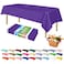 ZIMPLEWARE Premium Purple Plastic Table Cloth Disposable 6 Pk Plastic Tablecloths for Rectangle Tables 54in x 108in Party Table Cloths Disposable for 6ft to 8ft Rectangle Tables