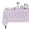 Ridhi Pigeon Blue and Flamingo Pink Hand Block Print Cotton Rectangle Tablecloth 90 x 60 inches Reusable Table Cover Decorative Everyday Use for Dining Room Farmhouse Gift Spring Mothers Day