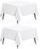 Utopia Kitchen Square Table Cloth 2 Pack60x60 Inches White Tablecloth Machine Washable Polyester Table Cover for Dining Buffet Parties Picnics Events Weddings and Restaurants