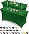 Utopia Kitchen Spandex Tablecloth 2 Pack 6FT Emerald Green Tight Fitted Washable and Wrinkle Resistant Stretch Rectangular Patio Table Cover for Event Wedding Parties 72Lx30Wx30H Inch