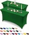 Utopia Kitchen Spandex Tablecloth 2 Pack 6FT Emerald Green Tight Fitted Washable and Wrinkle Resistant Stretch Rectangular Patio Table Cover for Event Wedding Parties 72Lx30Wx30H Inch
