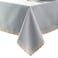EHouseHome Faux Linen Tablecloth with Lace Trim WaterproofSpill ProofStain ResistantWrinkle FreeOil Proof for Banquet PartiesDinnerKitchenWeddingHolidaySilver Grey Rectangle 60x84Inch
