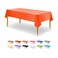 Party Dimensions Orange Disposable Plastic Tablecloth for Rectangle Tables 12 Pack Table Cloths for Parties Halloween Events Weddings Indoors Outdoors 54 x 108 inches Plastic Table Cover