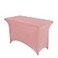Peomeise 4FT Spandex Table Cover Rectangular Stretch Spandex Tablecloth Dusty Rose4FT