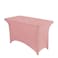 Peomeise 4FT Spandex Table Cover Rectangular Stretch Spandex Tablecloth Dusty Rose4FT