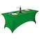 FORLIFE Spandex Table Cover Fitted 6ft Rectangular Tablecloth Stretch Patio Cover for Wedding Banquet Party Emerald