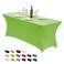 CWK 6FT Waterproof Stretch Spandex Table Cover for Rectangular Tables Elastic Fitted Tablecloth for Folding TablesWrinkle Resistant Table Cloth for Parties Weddings Banquets EventsLight Green