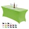 CWK 6FT Waterproof Stretch Spandex Table Cover for Rectangular Tables Elastic Fitted Tablecloth for Folding TablesWrinkle Resistant Table Cloth for Parties Weddings Banquets EventsLight Green