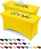Utopia Kitchen Spandex Tablecloth 2 Pack 6FT Yellow Tight Fitted Washable and Wrinkle Resistant Stretch Table Cloth Rectangle Cover for Trade Show Weddings Parties 72Lx30Wx30H Inch