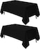 Utopia Kitchen Rectangle Table Cloth 2 Pack90x156 Inches Black Tablecloth Machine Washable Polyester Table Cover for Dining Buffet Parties Picnics Events Weddings and Restaurants