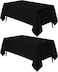 Utopia Kitchen Rectangle Table Cloth 2 Pack90x156 Inches Black Tablecloth Machine Washable Polyester Table Cover for Dining Buffet Parties Picnics Events Weddings and Restaurants