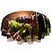 AOYEGO Red White Wine Table Cloth Goblet Glass Grapes Fruit Wooden Board Retro Elegant Round Tablecloth 60 Inch for Dining Room Party Banquet