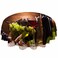 AOYEGO Red White Wine Table Cloth Goblet Glass Grapes Fruit Wooden Board Retro Elegant Round Tablecloth 60 Inch for Dining Room Party Banquet