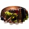 AOYEGO Red White Wine Table Cloth Goblet Glass Grapes Fruit Wooden Board Retro Elegant Round Tablecloth 60 Inch for Dining Room Party Banquet