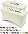 Utopia Kitchen Spandex Tablecloth 2 Pack 6FT Ivory Tight Fitted Washable and Wrinkle Resistant Stretch Table Cloth Rectangle Cover for Trade Show Weddings Parties 72Lx30Wx30H Inch