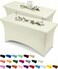 Utopia Kitchen Spandex Tablecloth 2 Pack 6FT Ivory Tight Fitted Washable and Wrinkle Resistant Stretch Table Cloth Rectangle Cover for Trade Show Weddings Parties 72Lx30Wx30H Inch
