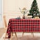 Midsummer Breeze Christmas Tablecloth Buffalo Plaid TableclothsCotton Gingham Table Cloth for Kitchen Restaurant Farmhouse Holiday Decor RectangleOblong 55x70Red and Black