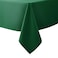 Biscaynebay Textured Fabric Christmas Rectangle Table Cloth 90x132 Inch Hunter Green Water Resistant Tablecloths for Dining Kitchen Wedding and Parties etc Machine Washable
