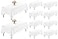 Showgeous White Rectangle Tablecloth 60 x 102 Inch for 6 Foot Table Wrinkle Resistant Washable Polyester Table Cover for Wedding Dining Table Buffet Parties and Camping 10 Pack