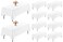 Showgeous White Rectangle Tablecloth 60 x 102 Inch for 6 Foot Table Wrinkle Resistant Washable Polyester Table Cover for Wedding Dining Table Buffet Parties and Camping 10 Pack