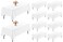 Showgeous White Rectangle Tablecloth 60 x 102 Inch for 6 Foot Table Wrinkle Resistant Washable Polyester Table Cover for Wedding Dining Table Buffet Parties and Camping 10 Pack