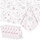 Jecery 6 Pcs Winter Snowflake Tablecloth Party Decorations Winter Snowflake Wonderland Plastic Table Cover Cloth for Festive Gathering Party Supplies Pink
