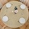 LIBERECOO Round Vinyl Fitted Tablecloth with Flannel Backing Elastic Edge Table Cover Waterproof StainResistant Wipeable Tablcloths Fits 4556 Round Tables