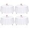Pesonlook 4 Pack White Round Tablecloth 90 Inch Polyester Table Cloth for Round Tables Washable Table Cloth Stain and Wrinkle Resistant Decorative Table Cover for Wedding Party Dining Banquet