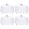 Pesonlook 4 Pack White Round Tablecloth 90 Inch Polyester Table Cloth for Round Tables Washable Table Cloth Stain and Wrinkle Resistant Decorative Table Cover for Wedding Party Dining Banquet