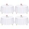 Pesonlook 4 Pack White Round Tablecloth 90 Inch Polyester Table Cloth for Round Tables Washable Table Cloth Stain and Wrinkle Resistant Decorative Table Cover for Wedding Party Dining Banquet