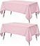 Utopia Kitchen Rectangle Table Cloth 2 Pack60x102 Inches Pink Tablecloth Machine Washable Polyester Table Cover for Dining Buffet Parties Picnics Events Weddings and Restaurants