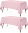 Utopia Kitchen Rectangle Table Cloth 2 Pack60x102 Inches Pink Tablecloth Machine Washable Polyester Table Cover for Dining Buffet Parties Picnics Events Weddings and Restaurants