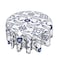 Cafl Round Tablecloth Blue and White Porcelain Floral Mexican Talavera Table Cloths Waterproof for Party Dining Holiday Banquet