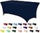 Utopia Kitchen 6ft Spandex Table Cloth Rectangle 1 Pack Navy Blue 200GSM Premium Stretch Lycra Washable and Wrinkle Resistant Table Cover Fitted for Event Wedding Banquet 72Lx30Wx30H Inch