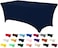 Utopia Kitchen 6ft Spandex Table Cloth Rectangle 1 Pack Navy Blue 200GSM Premium Stretch Lycra Washable and Wrinkle Resistant Table Cover Fitted for Event Wedding Banquet 72Lx30Wx30H Inch