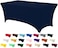 Utopia Kitchen 6ft Spandex Table Cloth Rectangle 1 Pack Navy Blue 200GSM Premium Stretch Lycra Washable and Wrinkle Resistant Table Cover Fitted for Event Wedding Banquet 72Lx30Wx30H Inch