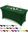 Utopia Kitchen Spandex Tablecloth 1 Pack6FT Emerald Green Tight Fitted Washable and Wrinkle Resistant Stretch Rectangular Patio Table Cover for Event Wedding Banquet Parties72Lx30Wx30H Inch