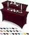 Utopia Kitchen Spandex Tablecloth 2 Pack 6FT Burgundy Tight Fitted Washable and Wrinkle Resistant Stretch Table Cloth Rectangle Cover for Trade Show Weddings Parties 72Lx30Wx30H Inch