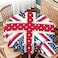Yibeas Round Tablecloth 60 inch British Flag Tablecloth Cute England Flag in Chic Floral Style Table Cloth for Dining Tables Parties Wedding and Banquet Decoration