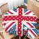 Yibeas Round Tablecloth 60 inch British Flag Tablecloth Cute England Flag in Chic Floral Style Table Cloth for Dining Tables Parties Wedding and Banquet Decoration