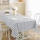 SASTYBALE Buffalo Plaid Vinyl Tablecloth with Flannel Backing Rectangle 60 x 84 Inch Stain Resistant Checkered Table Cloth Plastic Table Cover for Dining Party Indoor Outdoor Grey and White