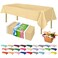 ZIMPLEWARE Premium Ivory Plastic Table Cloth Disposable 12 Pk Plastic Tablecloths for Rectangle Tables 54in x 108in Party Table Cloths Disposable for 6ft to 8ft Rectangle Tables