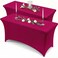 Utopia Kitchen Spandex Tablecloth 2 Pack 6FT Fuchsia Tight Fitted Washable and Wrinkle Resistant Stretch Table Cloth Rectangle Cover for Trade Show Weddings Parties 72Lx30Wx30H Inch
