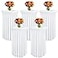 WJWHQ 5 Pack Round Spandex Cocktail Tablecloths with Skirt Stretch Table Covers for High Top Bar Wedding Party Banquet White 32 x 43 Inch