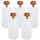 WJWHQ 5 Pack Round Spandex Cocktail Tablecloths with Skirt Stretch Table Covers for High Top Bar Wedding Party Banquet White 32 x 43 Inch