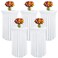 WJWHQ 5 Pack Round Spandex Cocktail Tablecloths with Skirt Stretch Table Covers for High Top Bar Wedding Party Banquet White 32 x 43 Inch
