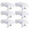 sancua 6 Pack White Tablecloth 60 x 120 Inch Rectangle Table Cloth for 8 Feet Tables Stain and Wrinkle Resistant Washable Polyester Table Cover for Dining Tables Buffet Parties and Camping