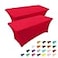 IVAPUPU 2 Pack 6FT Table Cloth for Rectangular Fitted Events Stretch Red Table Covers Washable Spandex Spring Tablecloth Protector for Party Wedding Cocktail Banquet Festival